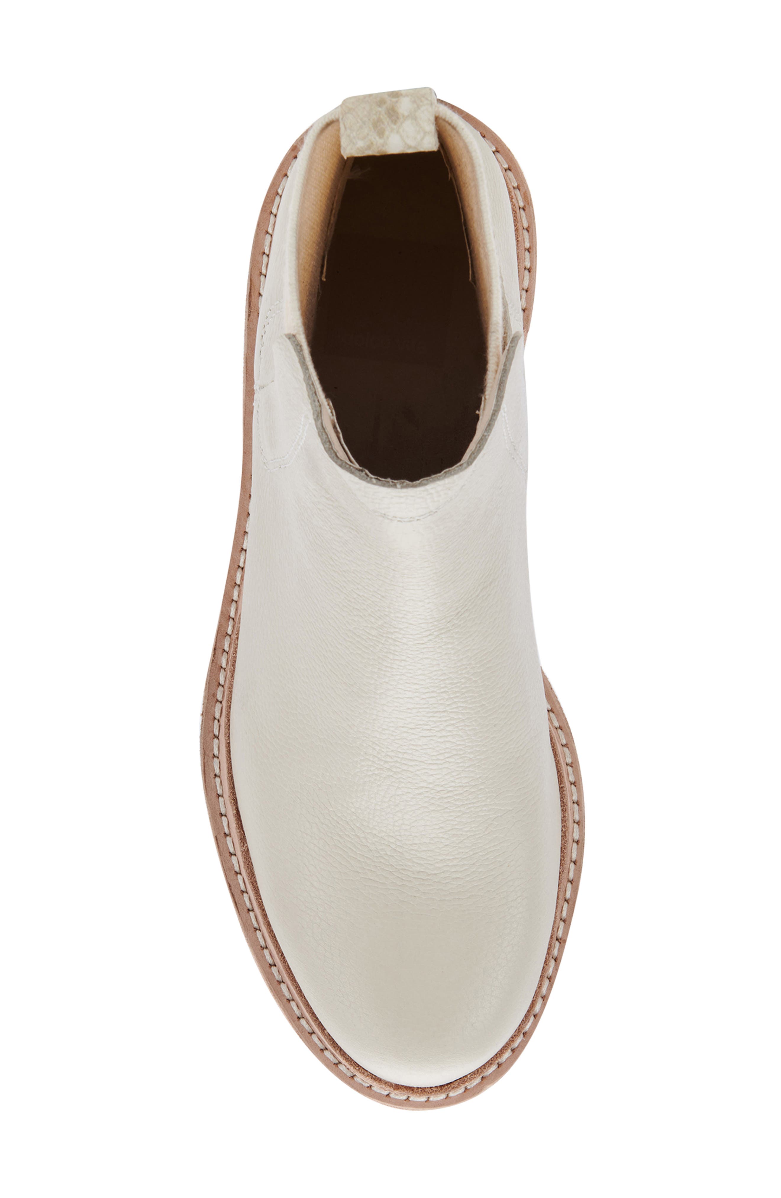 Huey H2O Waterproof Bootie, Alternate, color, OFF WHITE LEATHER
