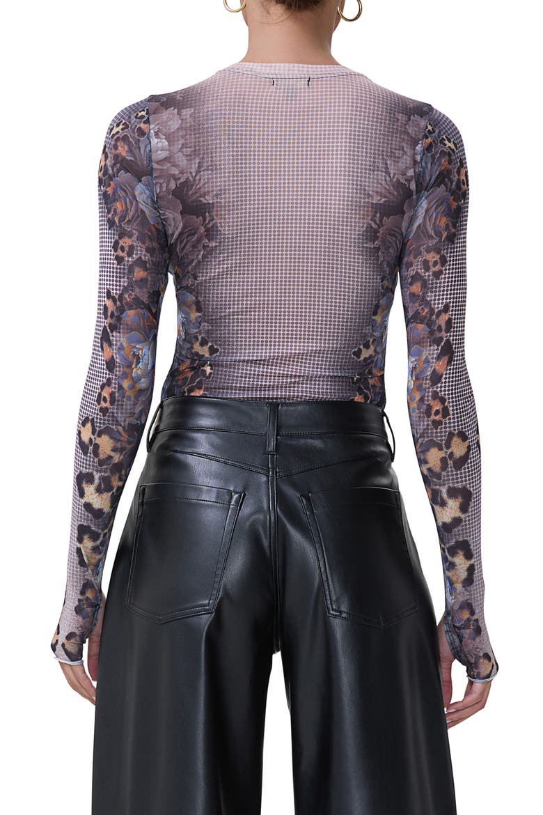 Kaylee Printed Mesh Top, Alternate, color, BEIGE LEOPARD