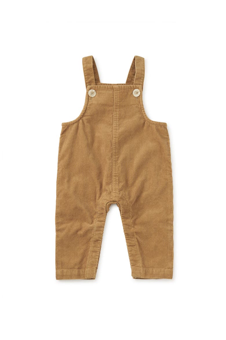 Corduroy Baby Overalls, Main, color, Raw Umber
