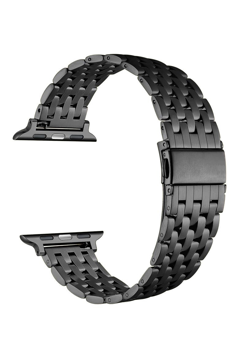 Remy Stainless Steel Apple Watch® Watchband, Alternate, color, BLACK