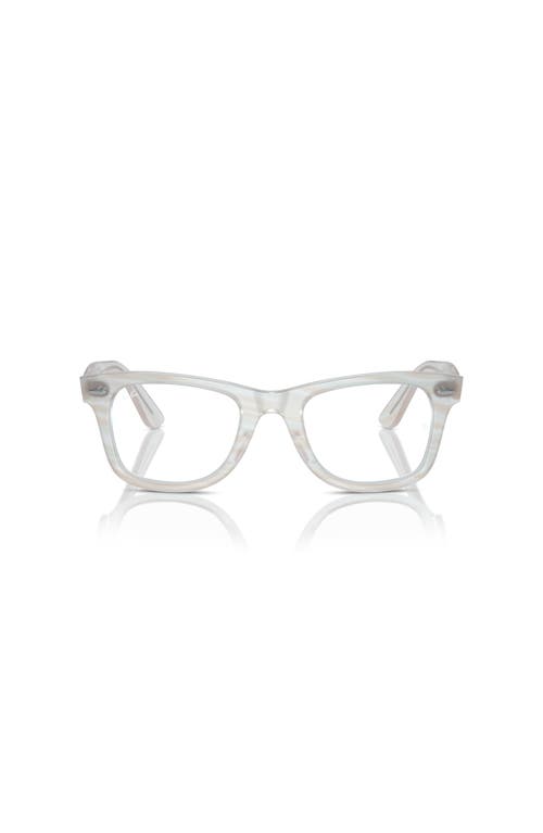 Ray Ban Ray-ban 50mm Square Optical Glasses In White