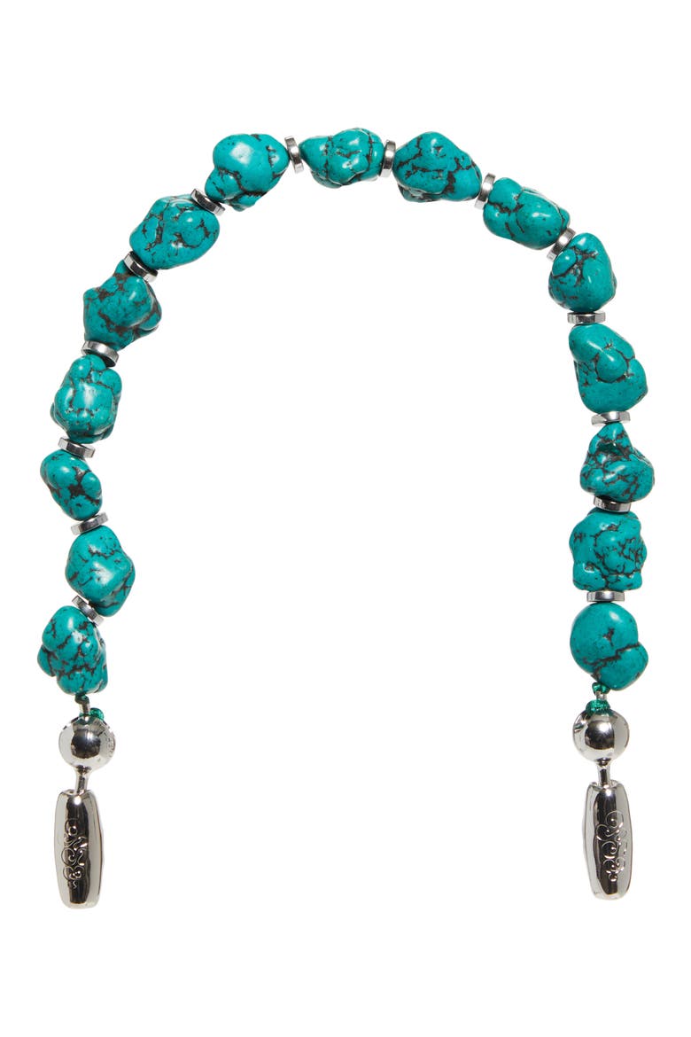 Linked Gemstone Wrist Strap, Main, color, TURQUOISE