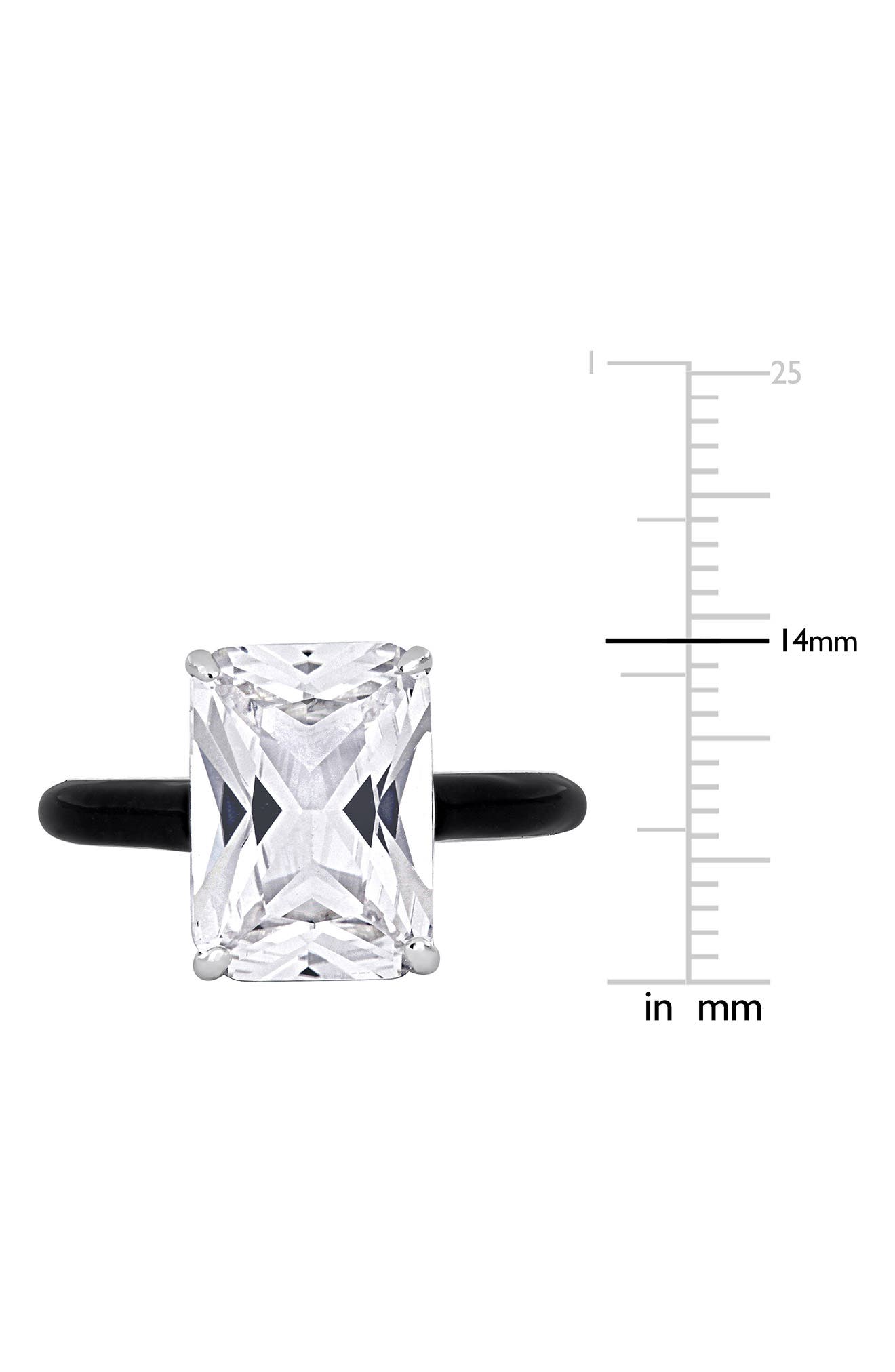 DELMAR Lab-Created White Sapphire & Enamel Ring (Women) | Nordstromrack