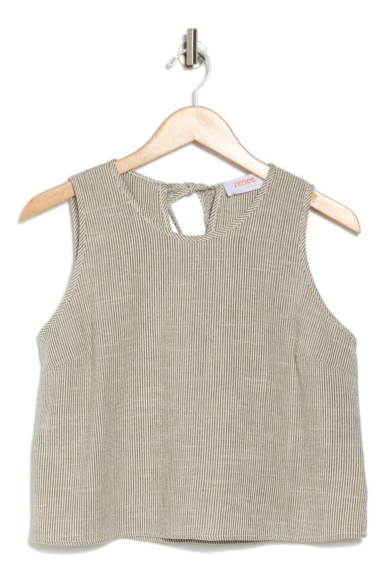 Stripe Sleeveless Top, Alternate, color, GREY