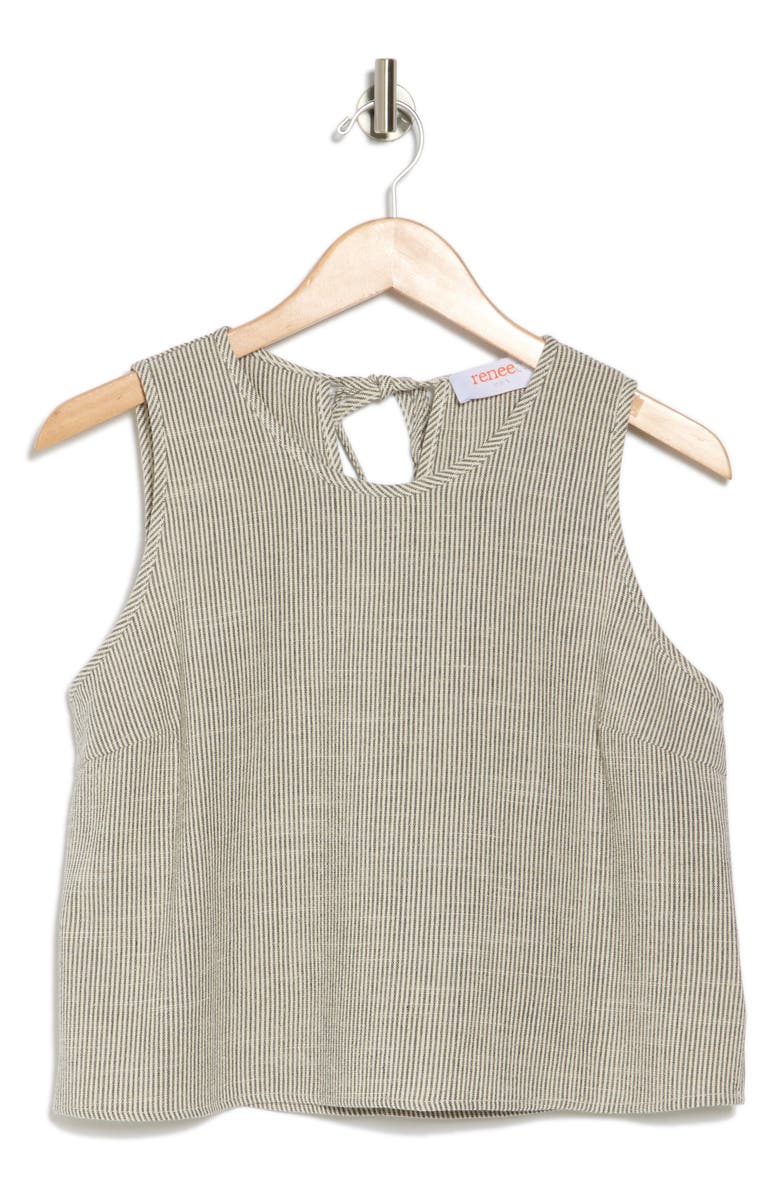 Renee C Stripe Sleeveless Top, Alternate, color, Grey