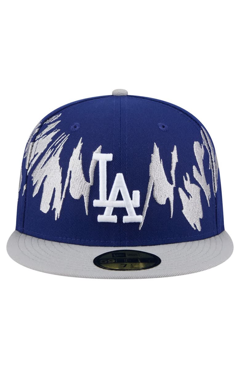 New Era Men's New Era Navy/Gray Los Angeles Dodgers Retro Pattern 59FIFTY Fitted Hat, Alternate, color, Navy