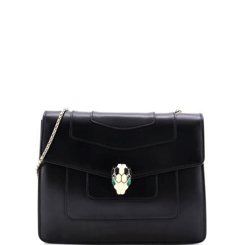 Serpenti Forever Square Shoulder Bag Leather Medium