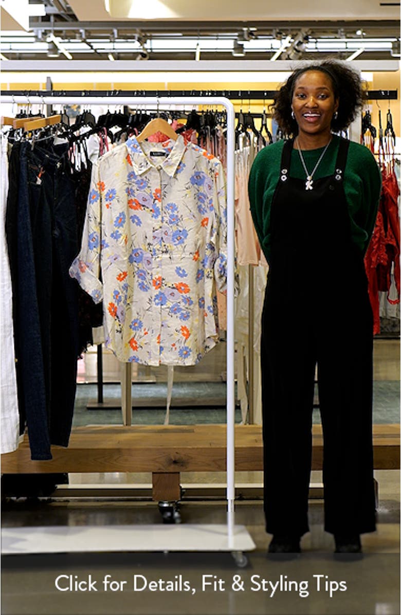 Relaxed Fit Floral Linen Shirt, sales video thumbnail