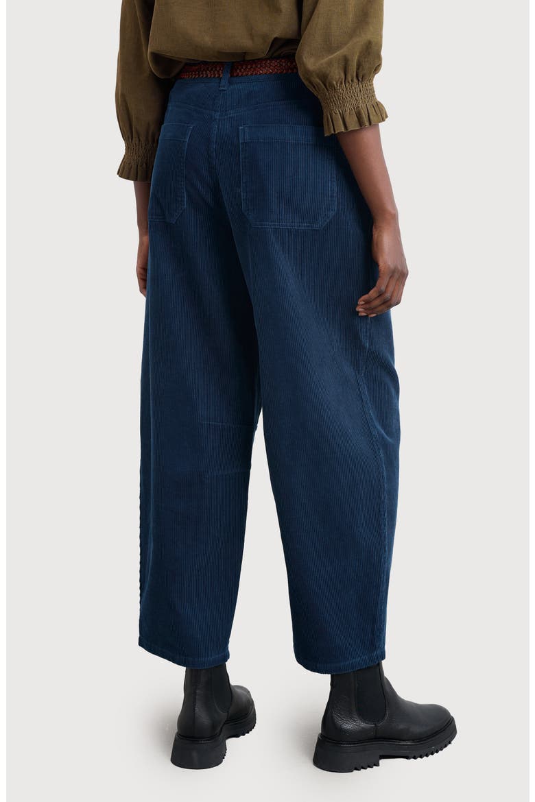 Avens Organic Cotton Crop Barrel Leg Pants, Alternate, color, SEA CAVE