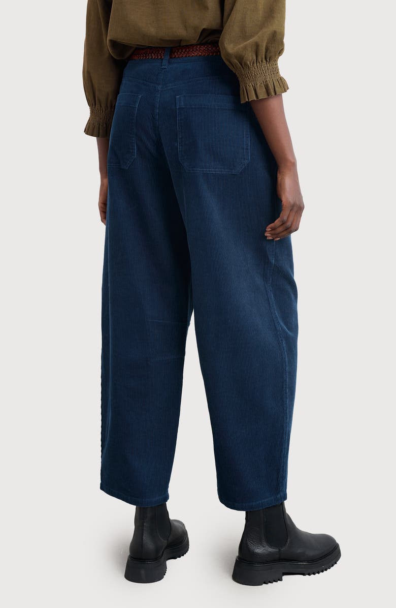 Seasalt Cornwall Avens Organic Cotton Crop Barrel Leg Pants, Alternate, color, Sea Cave