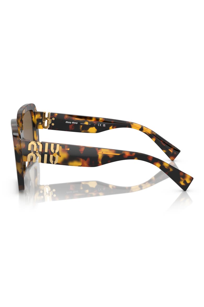 56mm Square Sunglasses, Alternate, color, BLOND HAVANA