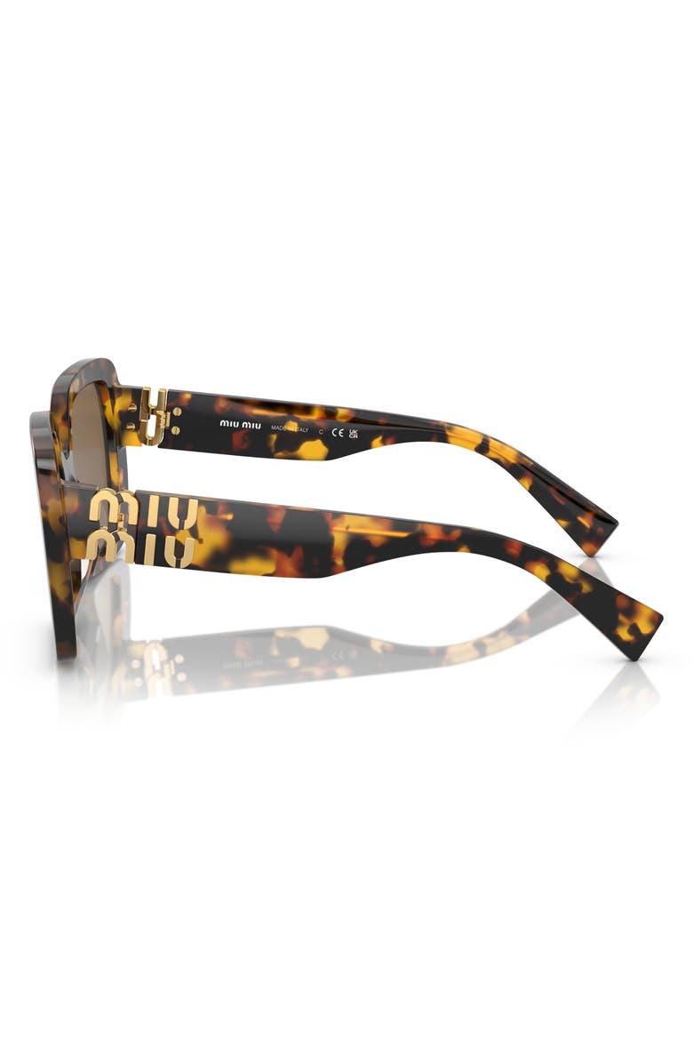 Miu Miu 56mm Square Sunglasses, Alternate, color, Blond Havana