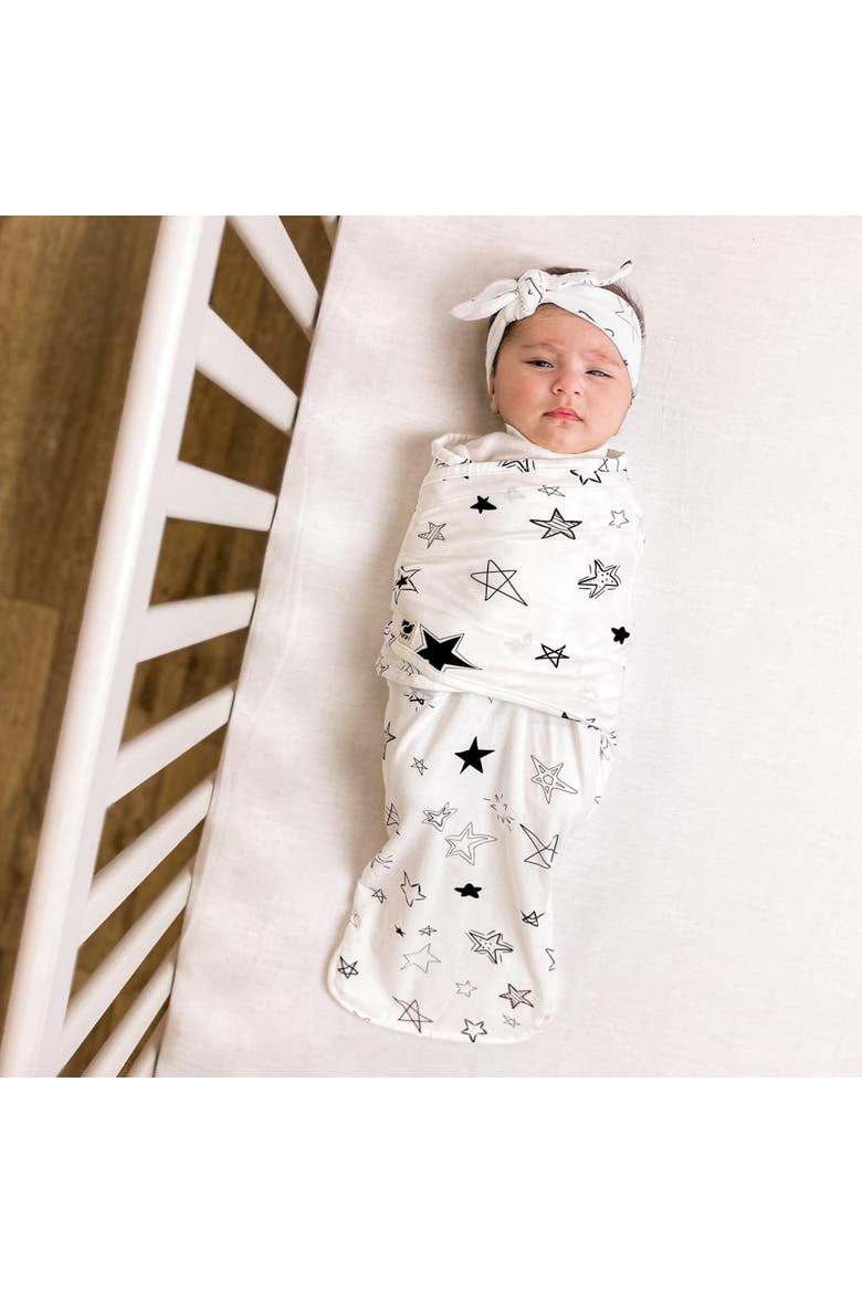 Organic Snugababe Swaddle Sleep Pod with Arm Inserts, Alternate, color, BLACK/ WHITE