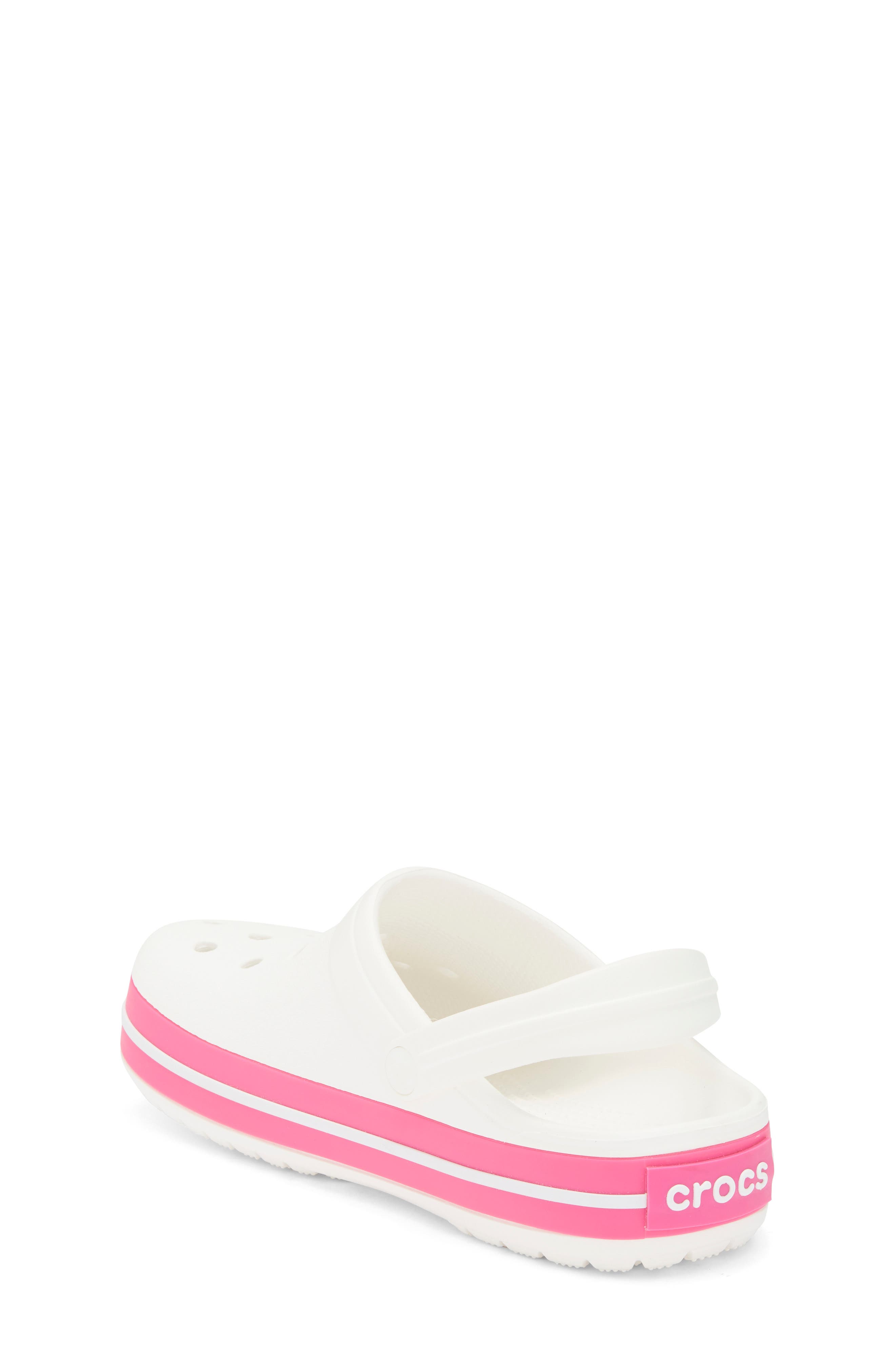 CROCS Kids' Crocband Clog, Alternate, color, White/ Pink Crush