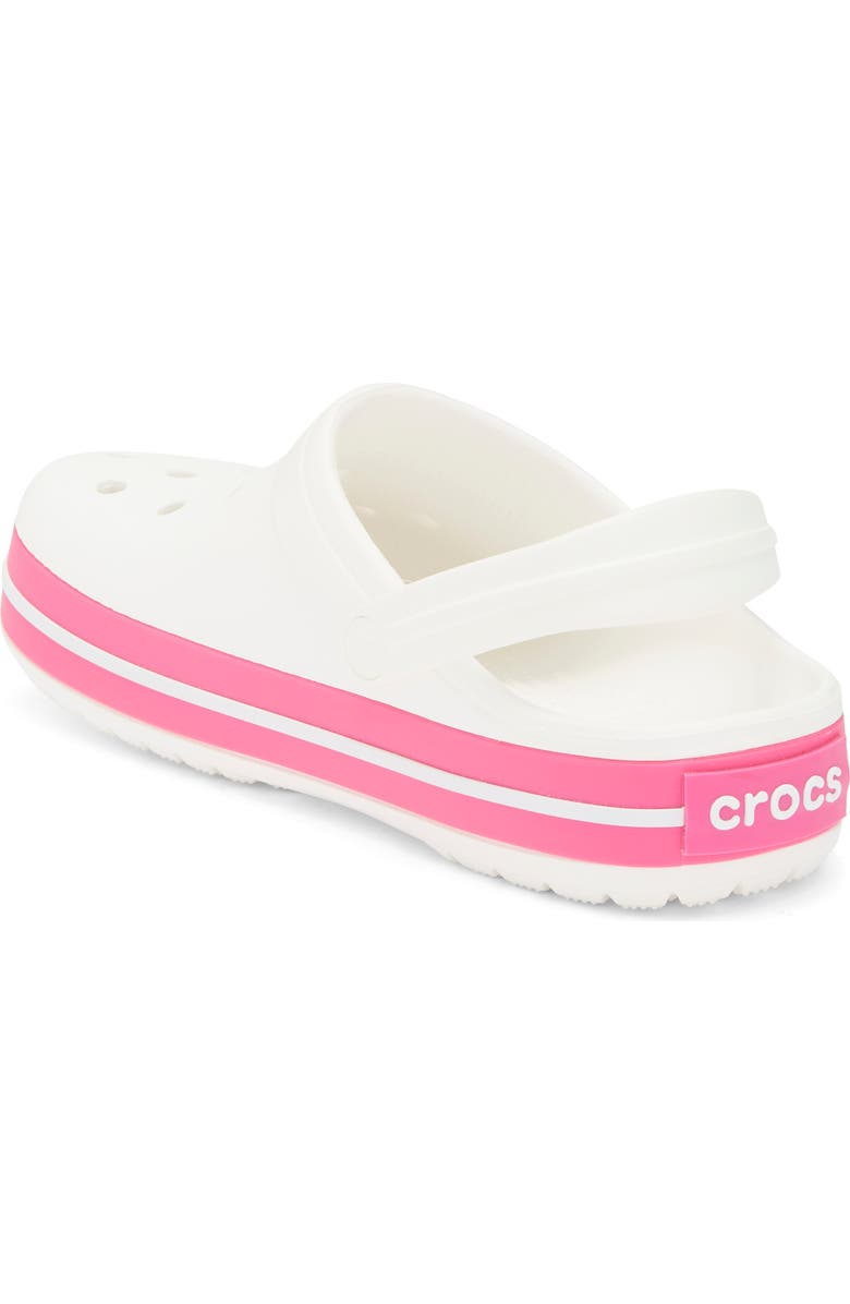 CROCS Kids' Crocband Clog, Alternate, color, White/ Pink Crush