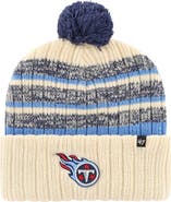 '47 Men's '47  Cream Tennessee Titans  Tavern Cuffed Knit Hat with Pom
