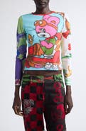 Chopova Lowena Beep Beep Fitted Graphic Jersey T-Shirt