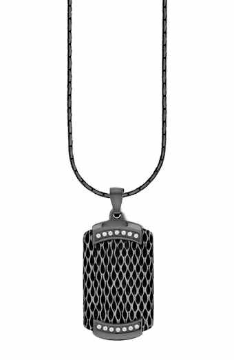 AMERICAN EXCHANGE Stainless Steel Gun Dog Tag Necklace