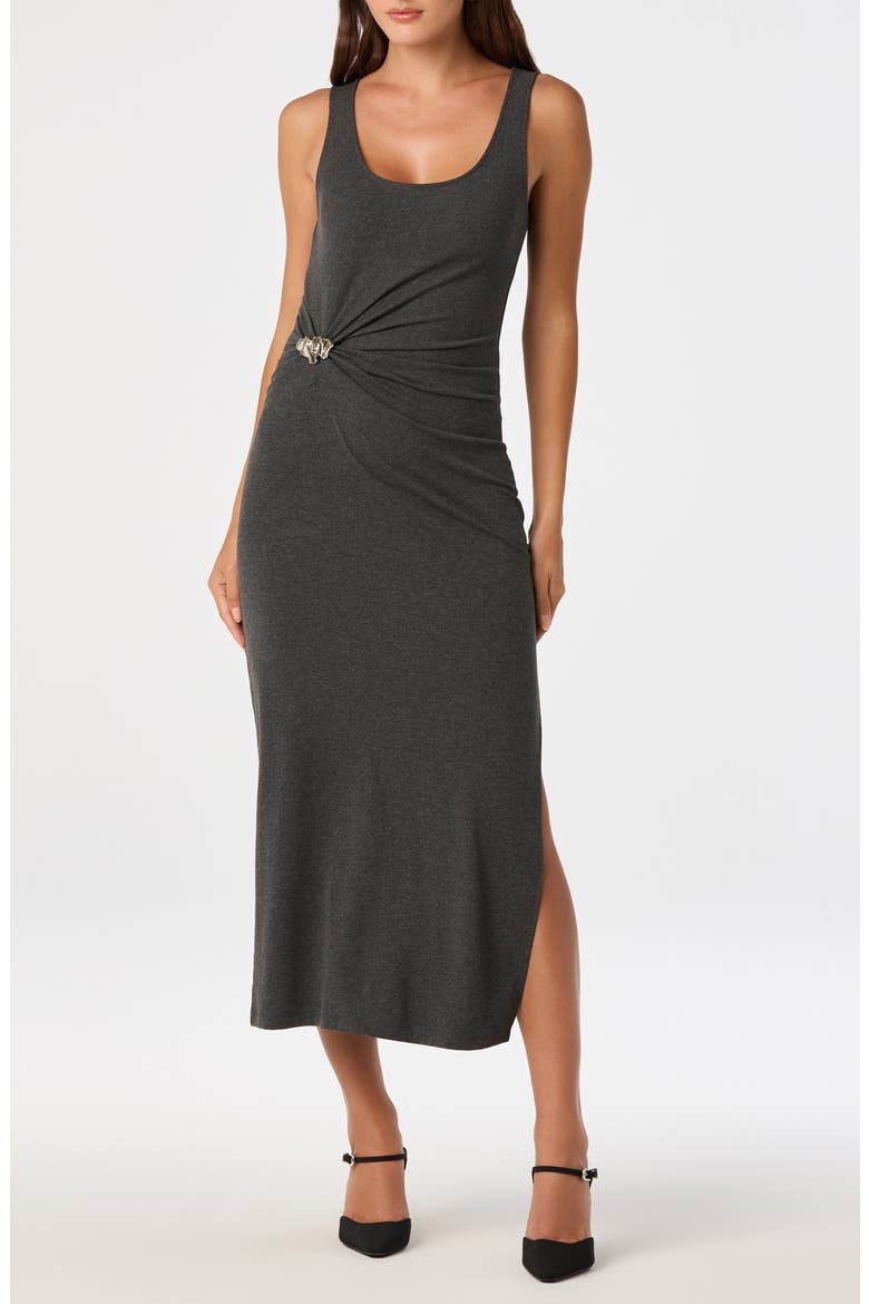 Beckah Sleeveless Midi Dress, Main, color, CHARCOAL