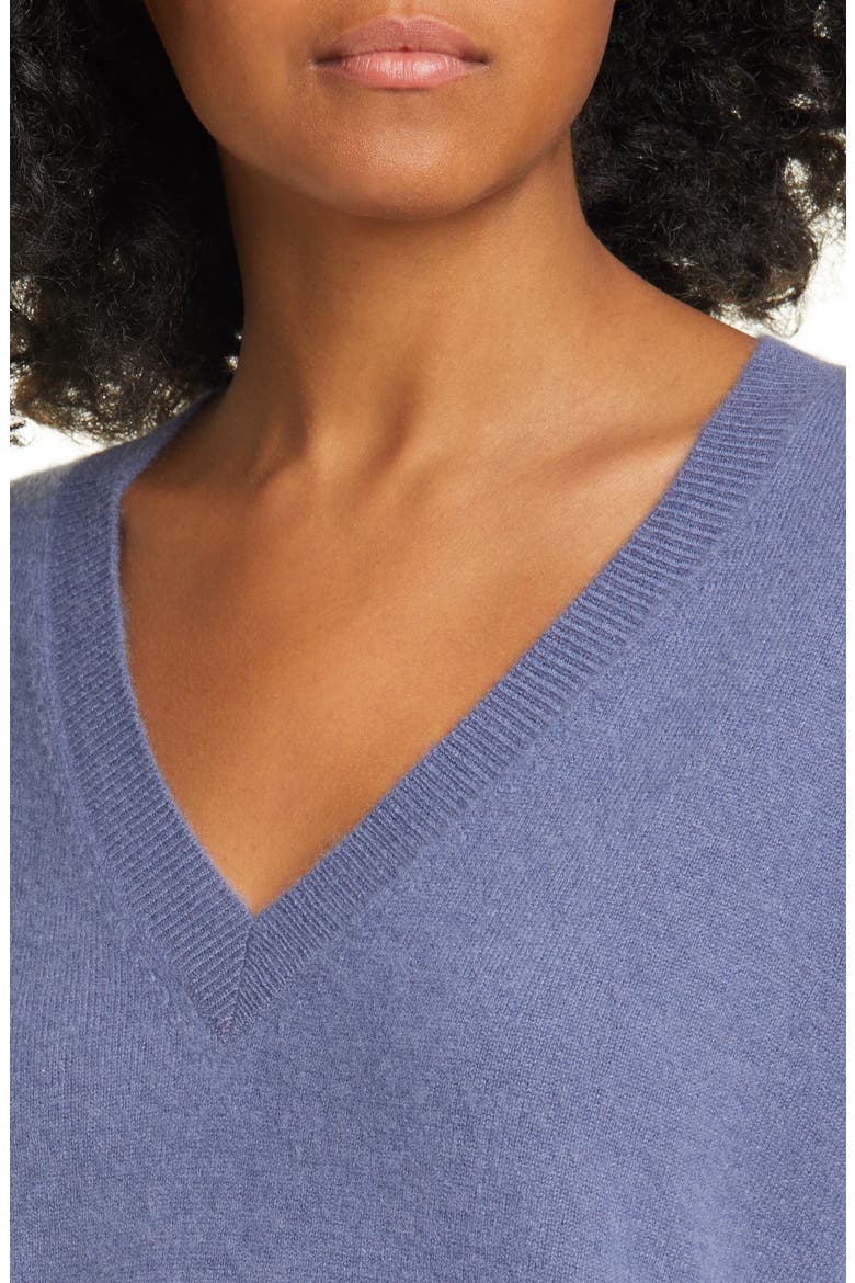 V-Neck Cashmere Pullover, Alternate, color, BLUE INDIGO