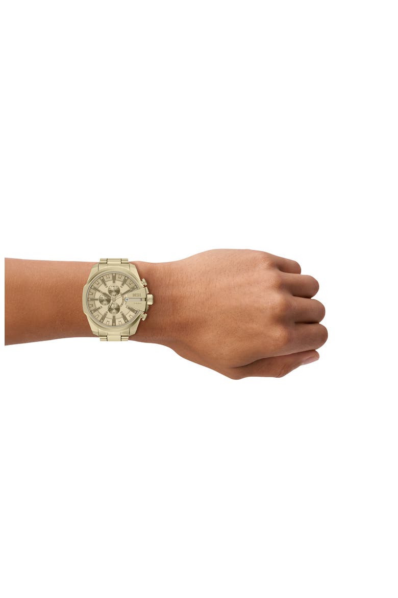 Mega Chief Gunmetal Chronograph Bracelet Watch, 48mm, Alternate, color, GOLD