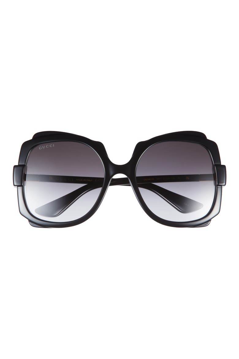 57mm Solstice Oversize Sunglasses, Main, color, BLACK BLACK GREY