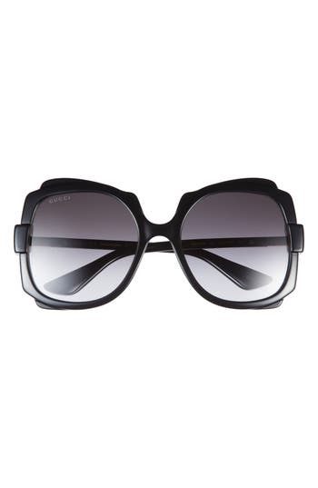 GUCCI GUCCI 57MM SOLSTICE OVERSIZE SUNGLASSES