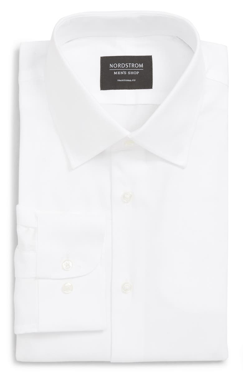 NORDSTROM MEN'S SHOP Traditional Fit Solid Dress Shirt, Alternate, color, 
