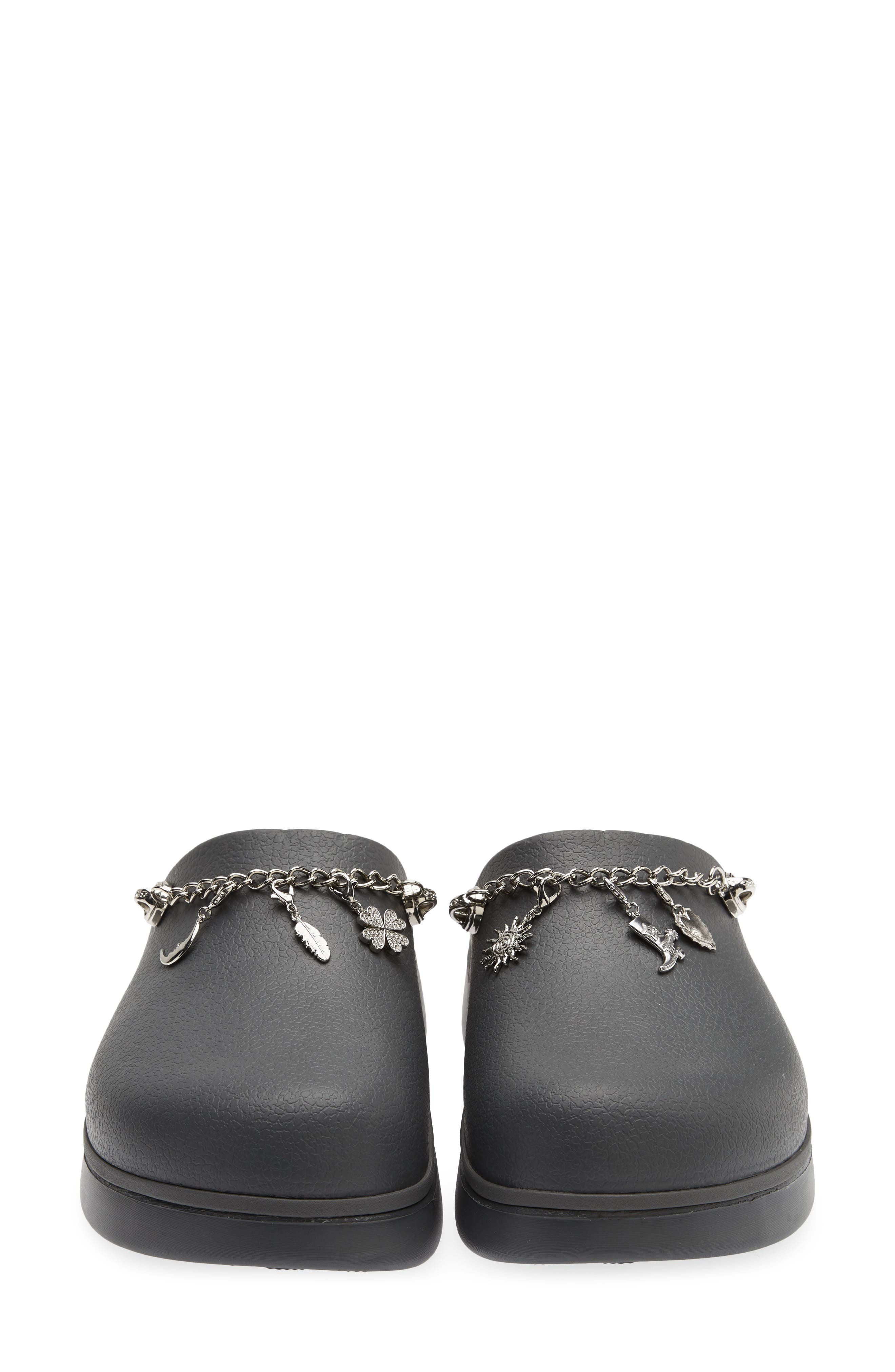 Dylan Notched Boho Clog, Alternate, color, CARBON