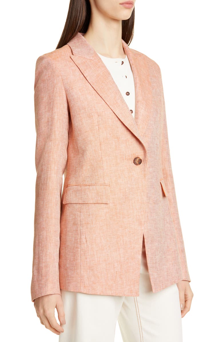Lafayette 148 New York Atticus Linen Blazer, Alternate, color,