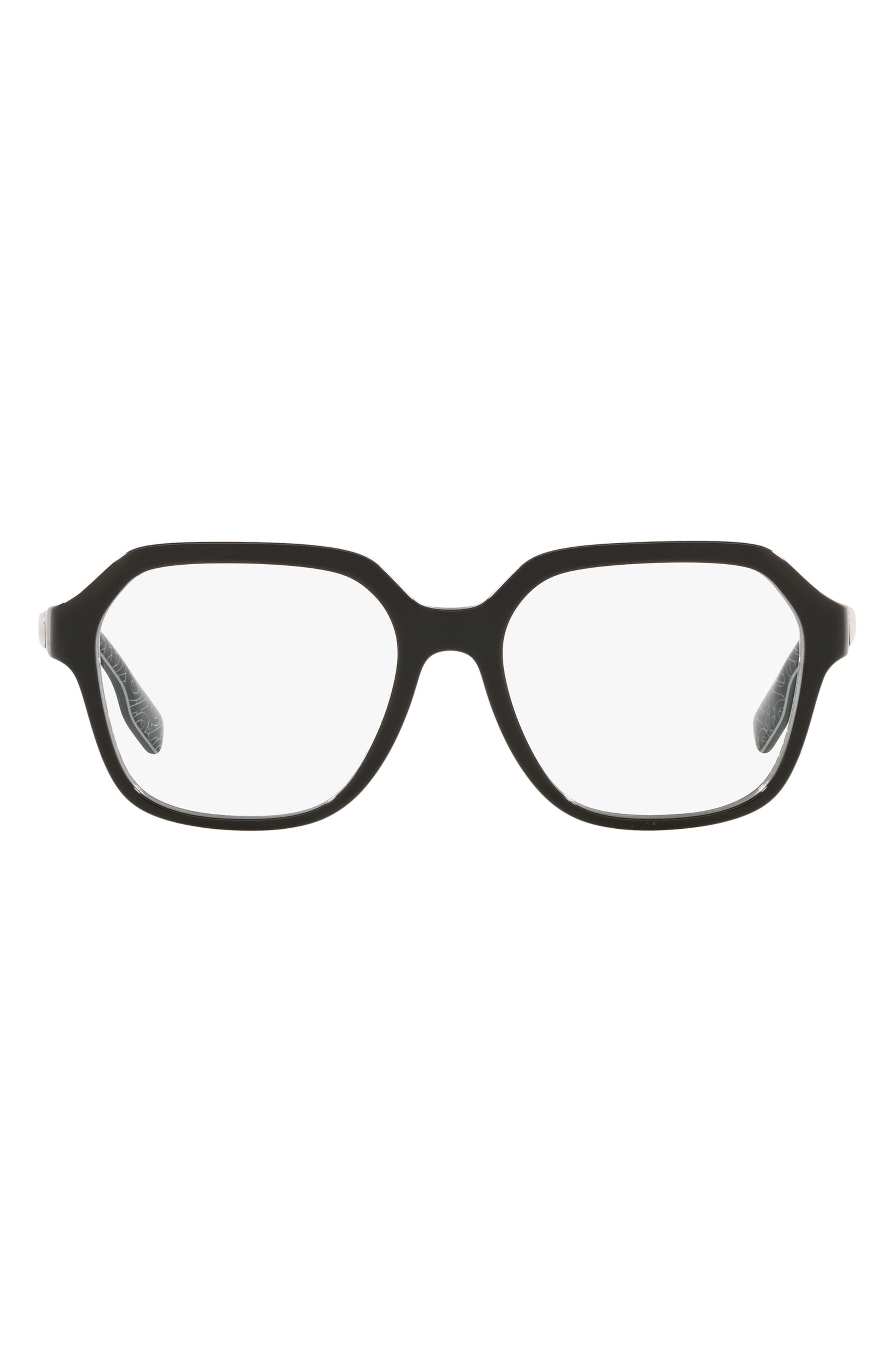 Burberry 54mm Square Optical Glasses In Black