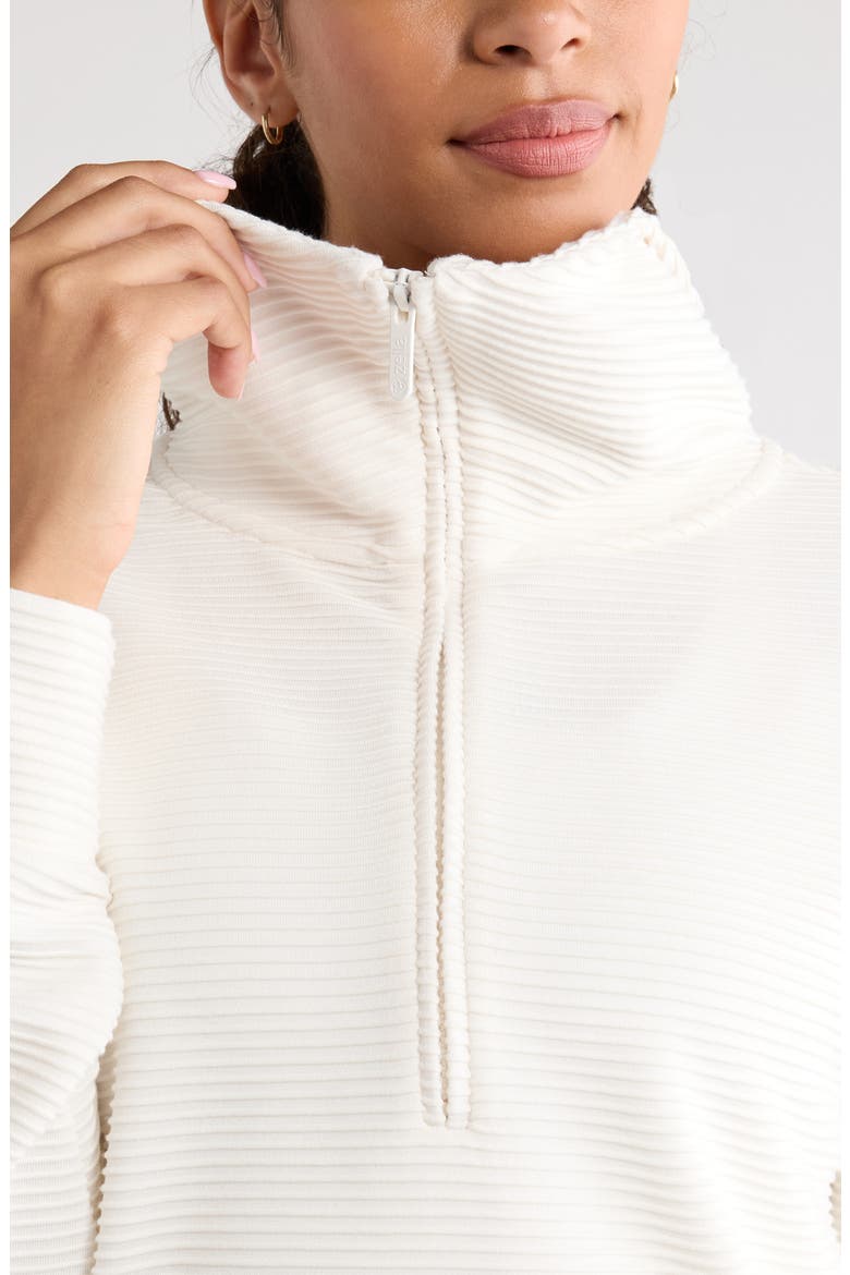 Ottoman Half Zip Pullover, Alternate, color, IVORY EGRET
