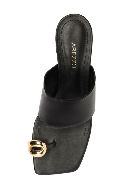 Arezzo Kendall Mid Slide Sandal In Black