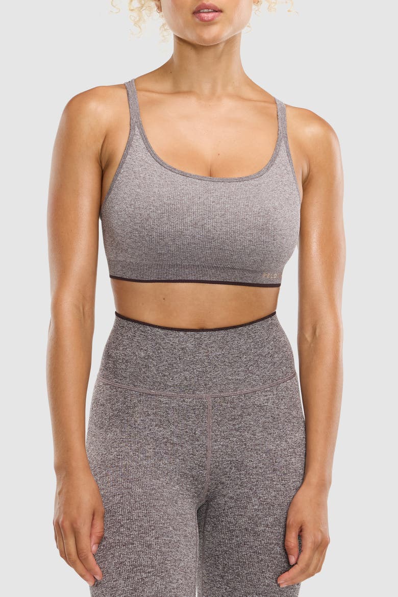 Seamless Melange Cami Bra, Main, color, Cocoa