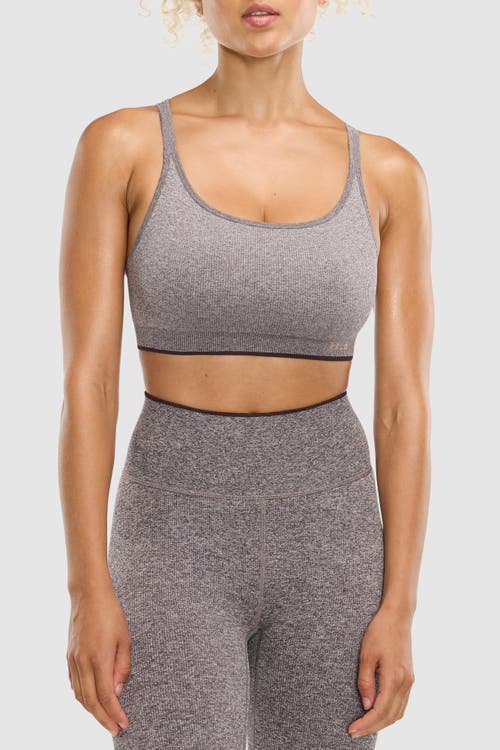 Peloton Seamless Melange Cami Bra In Brown