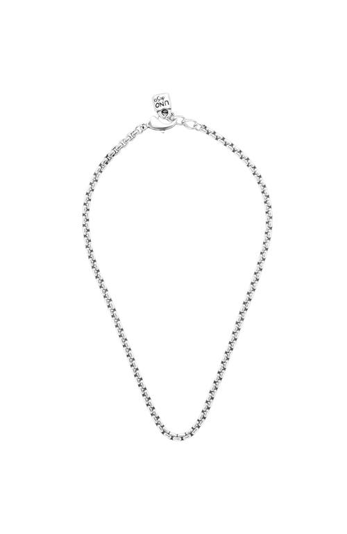 Unode50 Sterling Silver-plated Link Necklace In Metallic
