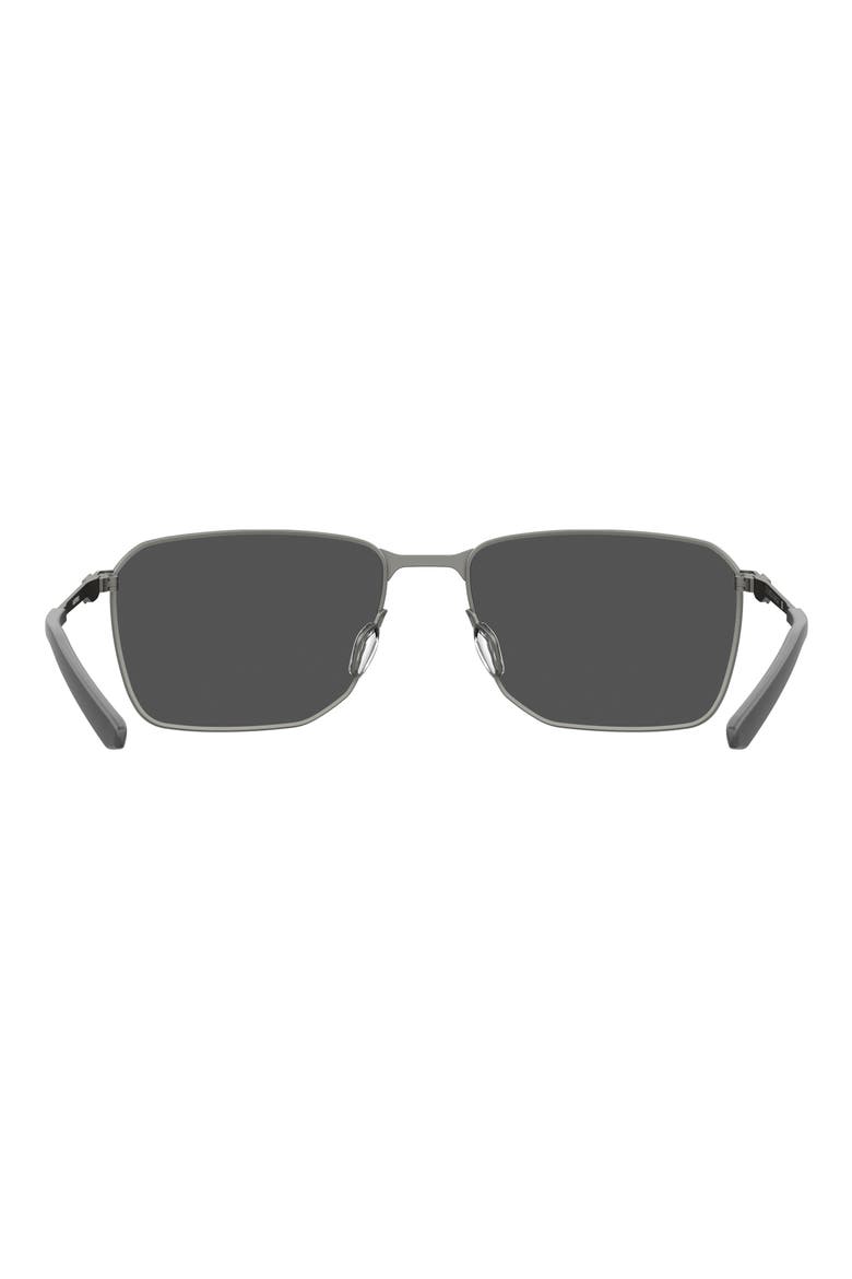 58mm Rectangular Sunglasses, Alternate, color, DARK RUTHENIUM