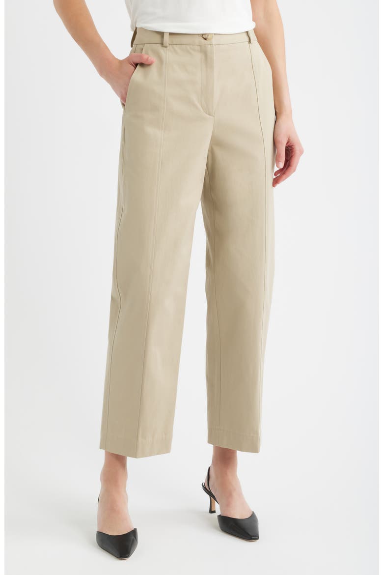Tecarino Cotton Ankle Pants, Main, color, LT BGE