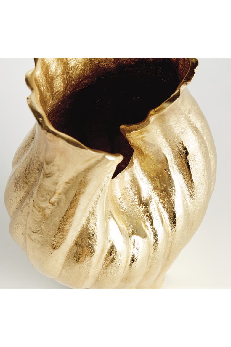 Rosalie Vase Small - Gold Aluminum Decorative Accent, Alternate, color, Gold