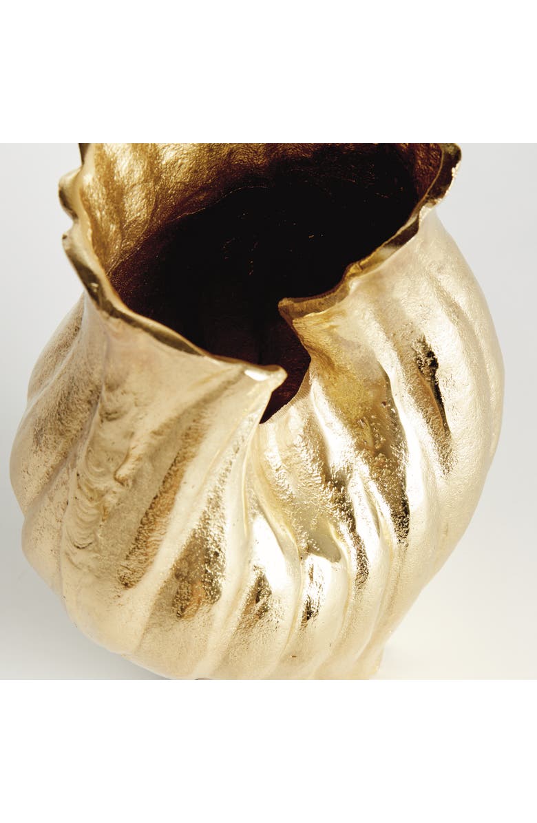 Napa Home & Garden Rosalie Vase Small - Gold Aluminum Decorative Accent, Alternate, color, Gold