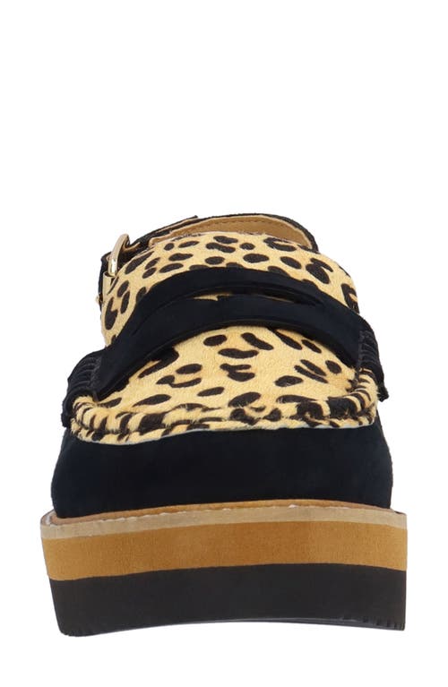 L'amour Des Pieds Zuree Genuine Calf Hair Slingback Loafer In Animal Print