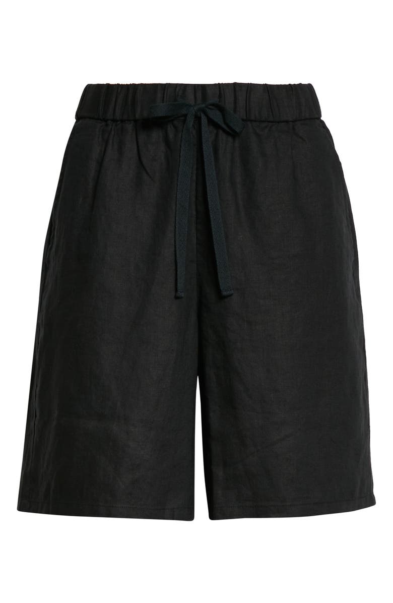 Eileen Fisher Drawstring Organic Linen Shorts, Alternate, color, 