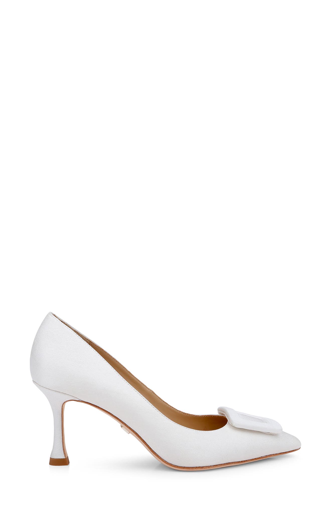 Badgley Mischka Collection Yanet II Pointed Toe Pump, Alternate, color, White Crepe