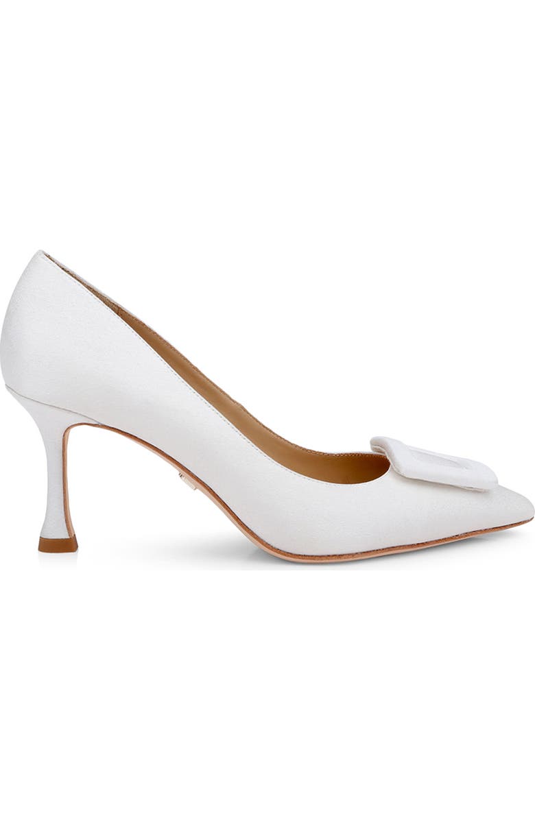 Badgley Mischka Collection Yanet II Pointed Toe Pump, Alternate, color, White Crepe