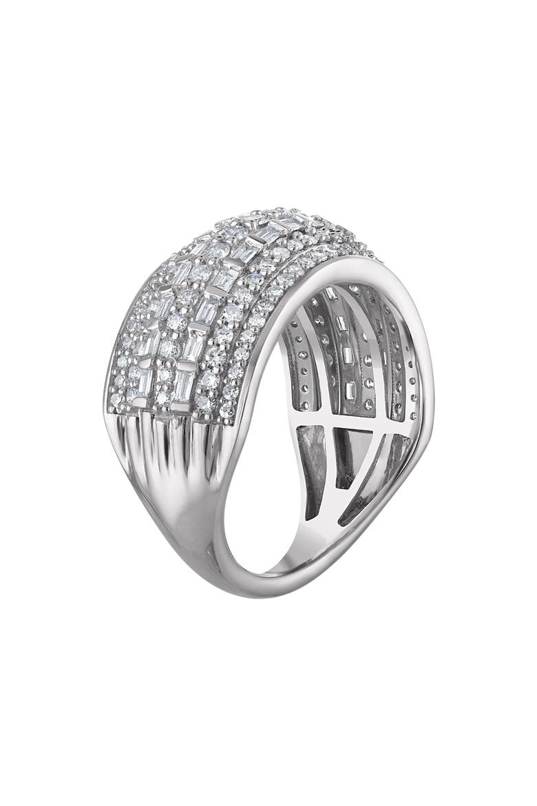 Sterling Silver Lab Grown Diamond Ring, Alternate, color, SILVER