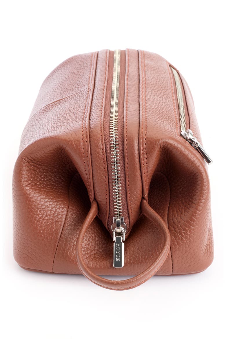 Leather Toiletry Bag, Alternate, color, TAN