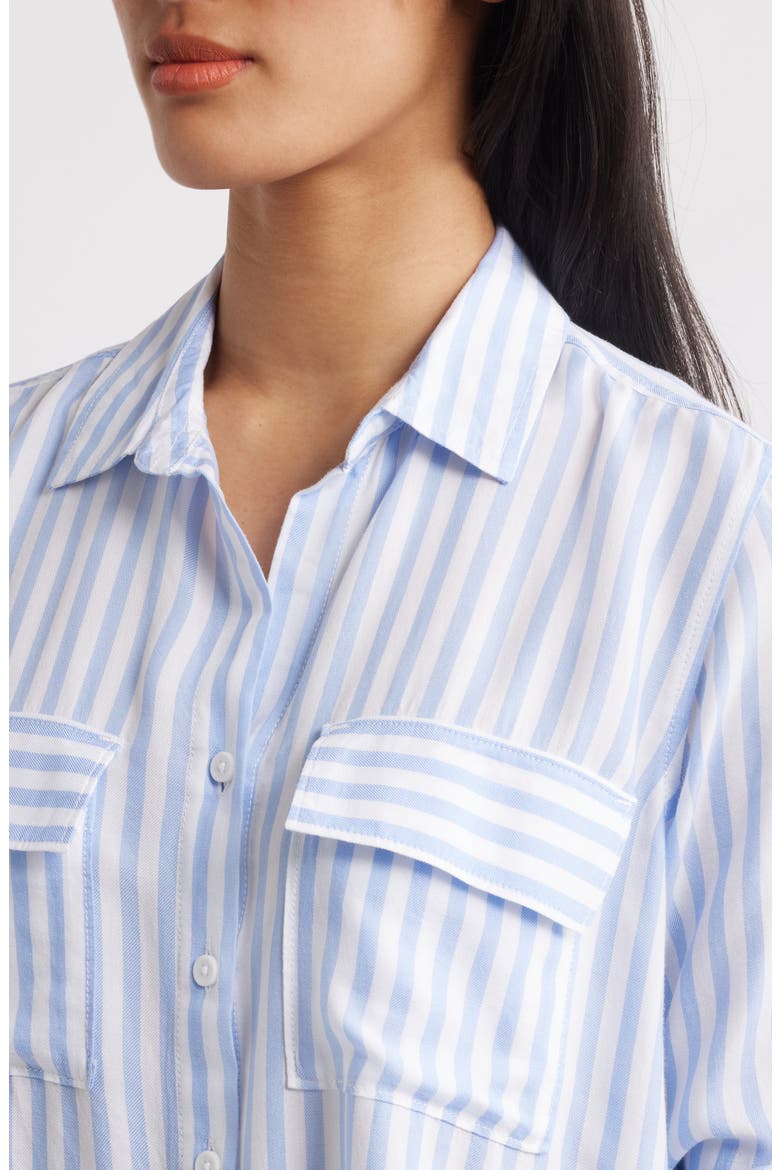 Fallon High-Low Button-Up Shirt, Alternate, color, MOSCOW LILAC