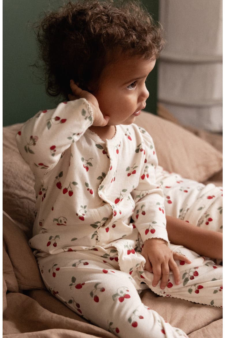 Lucy Organic Cotton Footie, Alternate, color, STRAWBERRY BLUSH PRI