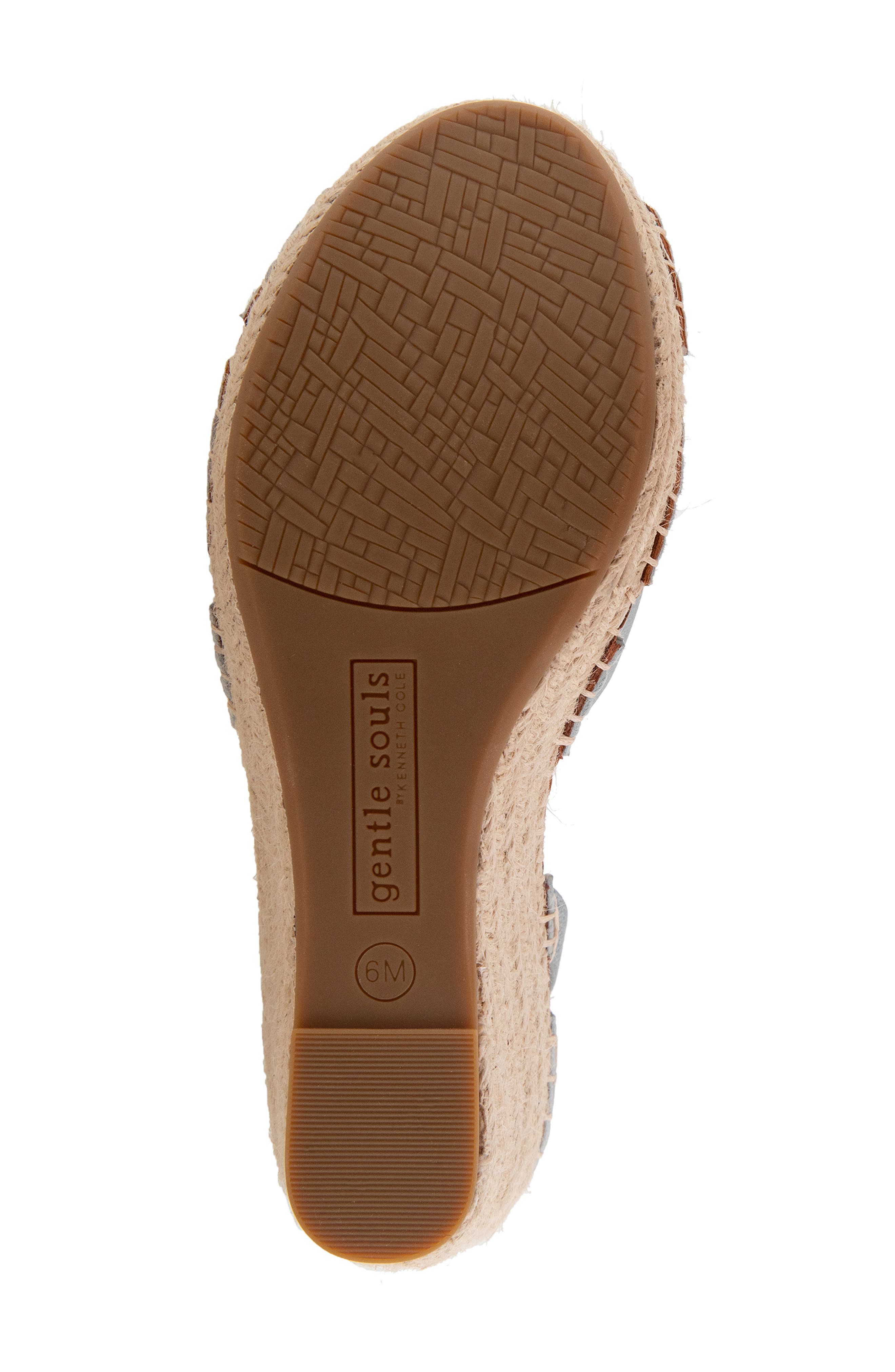 Gentle Souls Espadrille Wedge Sandal, Alternate, color, Silver Leather