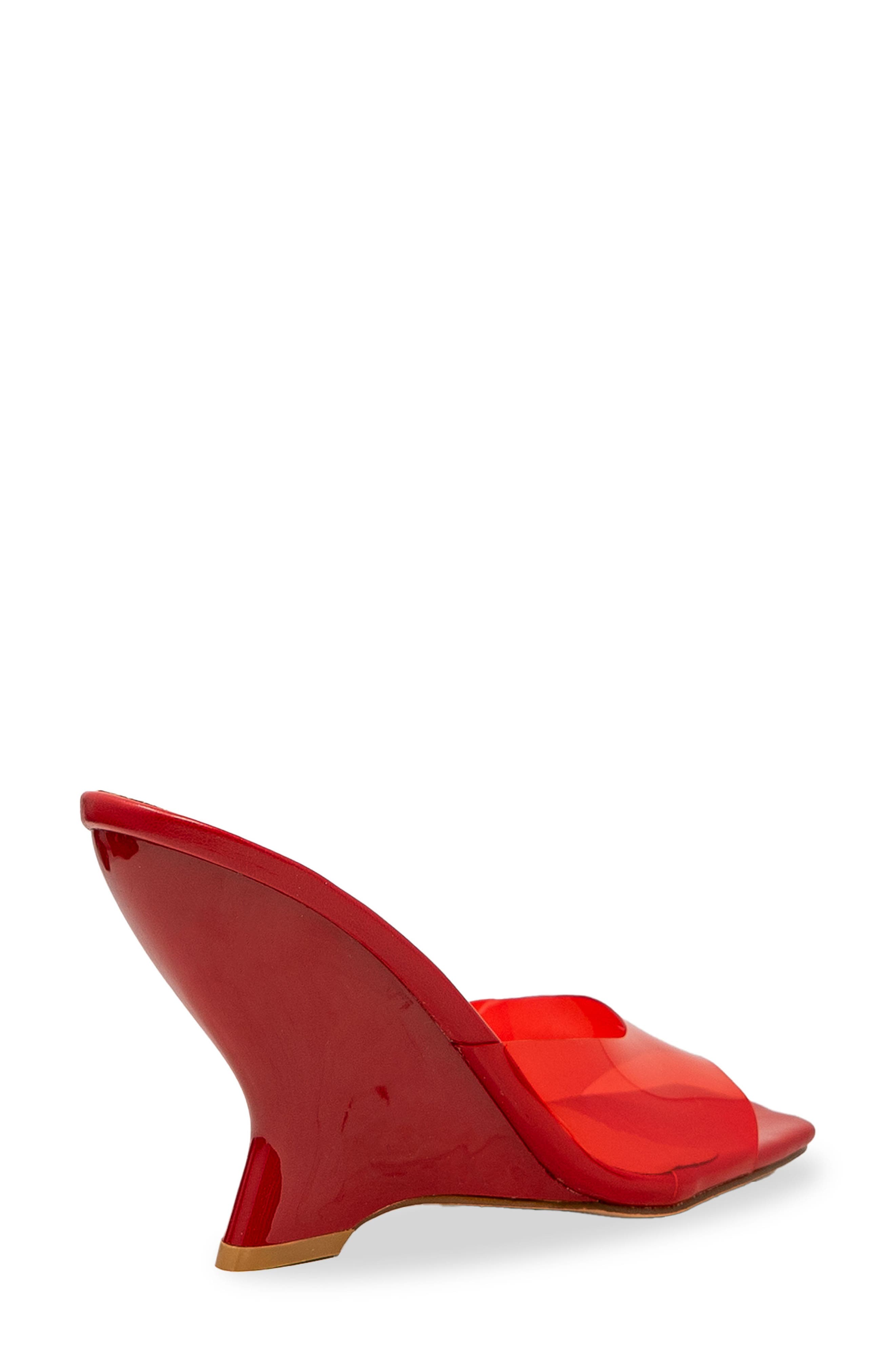 Alia Clear Strap Wedge Sandal - image 4